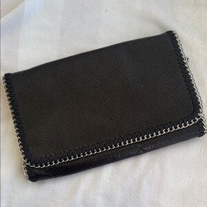 Phase 3 Black Clutch with Silver Chain Detail